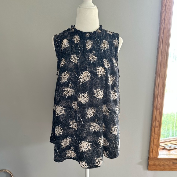 Joie Baltic Smock Sleeveless Print Top - Picture 10 of 10
